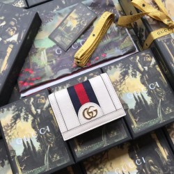 Replica Alta Qualità Qualità superiore replica Ophidia GG Card Case 523155 Bianco