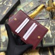 Pari all'originale replica Ophidia GG Card Case 523155 Marrone