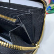 Qualità superiore replica Portafoglio Zumi in pelle granulosa con cerniera 570661 nero