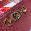 Portafoglio Zumi in pelle granulosa con cerniera 570661 rosso Portafoglio Zumi in pelle granulosa con cerniera 570661 rosso
