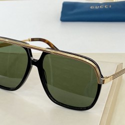 Replica GG0200S Occhiali da sole quadrati Glod / Brown Griffate