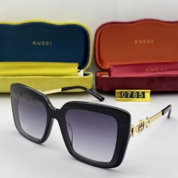 Dupe Occhiali da sole quadrati GG0785 Nero / grigi imitazioni perfette Replica Occhiali da sole quadrati GG0785 Nero / grigi Griffate
