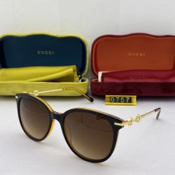 GG0757 Round Frame Sunglass Brown