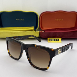 GG0816 Round Frame Sunglass Brown