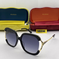 GG0893 rotonda Telaio Sunglass Indietro / Argento