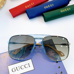 Occhiali da sole rotondi GG0739S blu / marrone