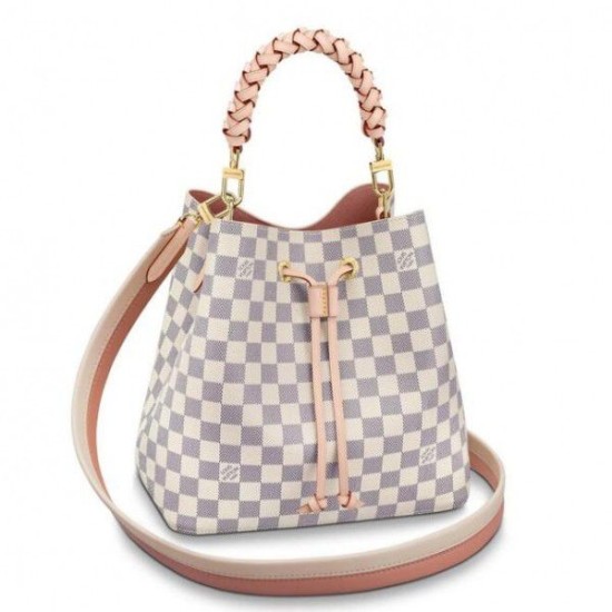 NeoNoe MM con manico intrecciato Damier Azur N40344