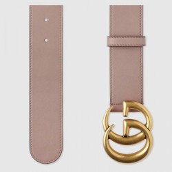 Qualità superiore replica Cintura in pelle con fibbia Double G rosa 400593 imitazioni perfette