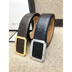 Qualità superiore replica Cintura in pelle Signature marrone 403941 imitazioni perfette