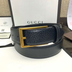 Replica 1:1 Cintura in pelle con fibbia rettangolare nera 429028 Outlet Cintura in pelle con fibbia rettangolare nera 429028 imitazioni perfette