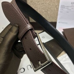 Replica 1:1 Cintura in pelle con fibbia rettangolare marrone 429028 Outlet Cintura in pelle con fibbia rettangolare marrone 429028 imitazioni perfette