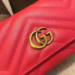 Replica 1:1 Portafoglio GG Marmont continental rosso 443436 Outlet Portafoglio GG Marmont continental rosso 443436 imitazioni perfette