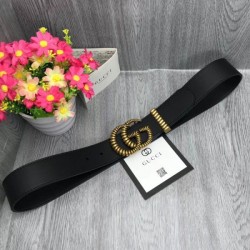 Replica 1:1 Cintura in pelle con fibbia Torchon Double G nera 524105 Outlet Cintura in pelle con fibbia Torchon Double G nera 524105 imitazioni perfette