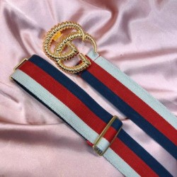 Qualità superiore replica Cintura elastica Web con fibbia Torchon Double G 524101 imitazioni perfette