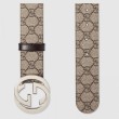 Alta gamma replica Cintura GG Supreme con fibbia G beige marrone 411924