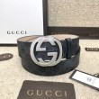 Pari all'originale replica Cintura GG Supreme con fibbia G nera 411924