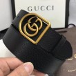 Cintura in pelle con cintura Double G incorniciata 495128