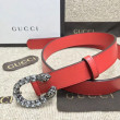 Qualità superiore replica Cintura in pelle con fibbia Dioniso in cristallo rossa 432142 Qualità superiore replica Cintura in pelle con fibbia Dioniso in cristallo rossa 432142