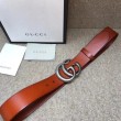 Alta gamma replica Cintura in pelle con fibbia doppia G in pelle 406831