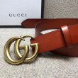 Alta gamma replica Cintura in pelle con fibbia doppia G in pelle 406831