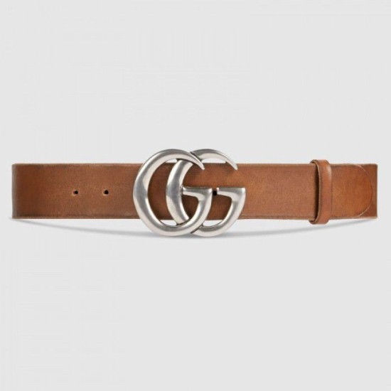 Alta gamma replica Cintura in pelle con fibbia doppia G in pelle 406831