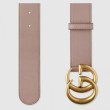 Qualità superiore replica Cintura in pelle con fibbia Double G rosa 400593