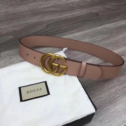 Qualità superiore replica Cintura in pelle con fibbia Double G rosa 400593 imitazioni perfette