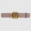 Qualità superiore replica Cintura in pelle con fibbia Double G rosa 400593
