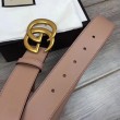 Qualità superiore replica Cintura in pelle con fibbia Double G rosa 400593