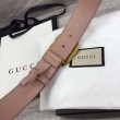 Qualità superiore replica Cintura in pelle con fibbia Double G rosa 400593