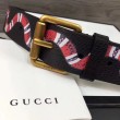 Cintura in pelle con Kingsnake Black 434520