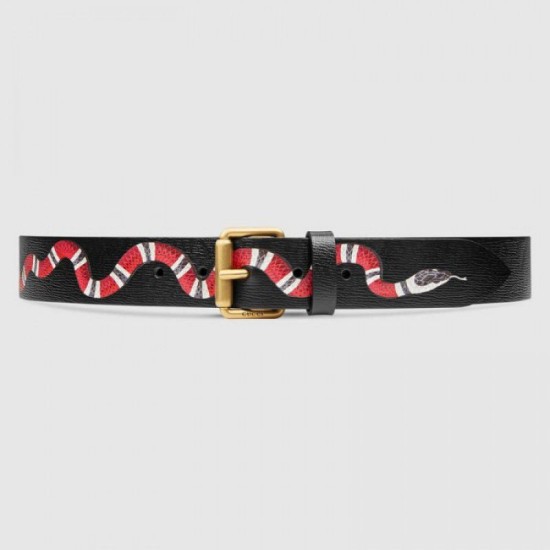 Cintura in pelle con Kingsnake Black 434520