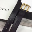 Cintura in pelle con morsetto nero 488939