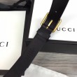 Cintura in pelle con morsetto nero 488939