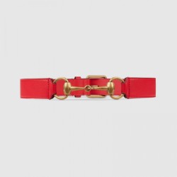 Cintura in pelle con morsetto rosso 488939 imitazioni perfette