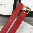 Cintura in pelle con morsetto rosso 488939