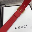 Cintura in pelle con morsetto rosso 488939