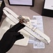 Cintura in pelle Queen Margaret bianca 476452