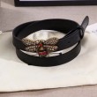 Alta gamma replica Cintura in pelle Queen Margaret nera 476452