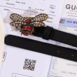 Alta gamma replica Cintura in pelle Queen Margaret nera 476452