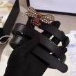 Alta gamma replica Cintura in pelle Queen Margaret nera 476452