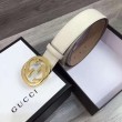 Qualità superiore replica Cintura in pelle Signature bianca 370543