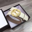 Qualità superiore replica Cintura in pelle Signature bianca 370543