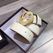 Qualità superiore replica Cintura in pelle Signature bianca 370543