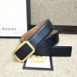 Alta gamma replica Cintura in pelle Signature nera 403941