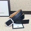 Alta gamma replica Cintura in pelle Signature nera 403941