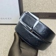 Alta gamma replica Cintura in pelle Signature nera 403941