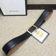 Alta gamma replica Cintura in pelle Signature nera 403941