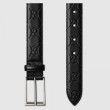 Cintura in pelle Signature nera 429028