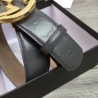 Cintura Signature con fibbia G grigia 411924